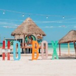 Ilha mexicana Holbox perto de Cancún