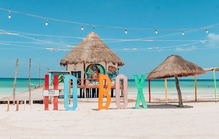 Ilha mexicana Holbox perto de Cancún