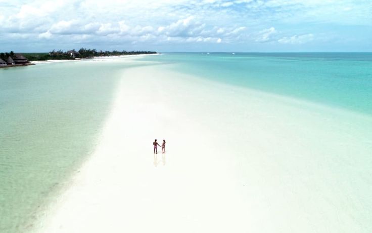 Turistas na ilha Holbox perto de Cancún